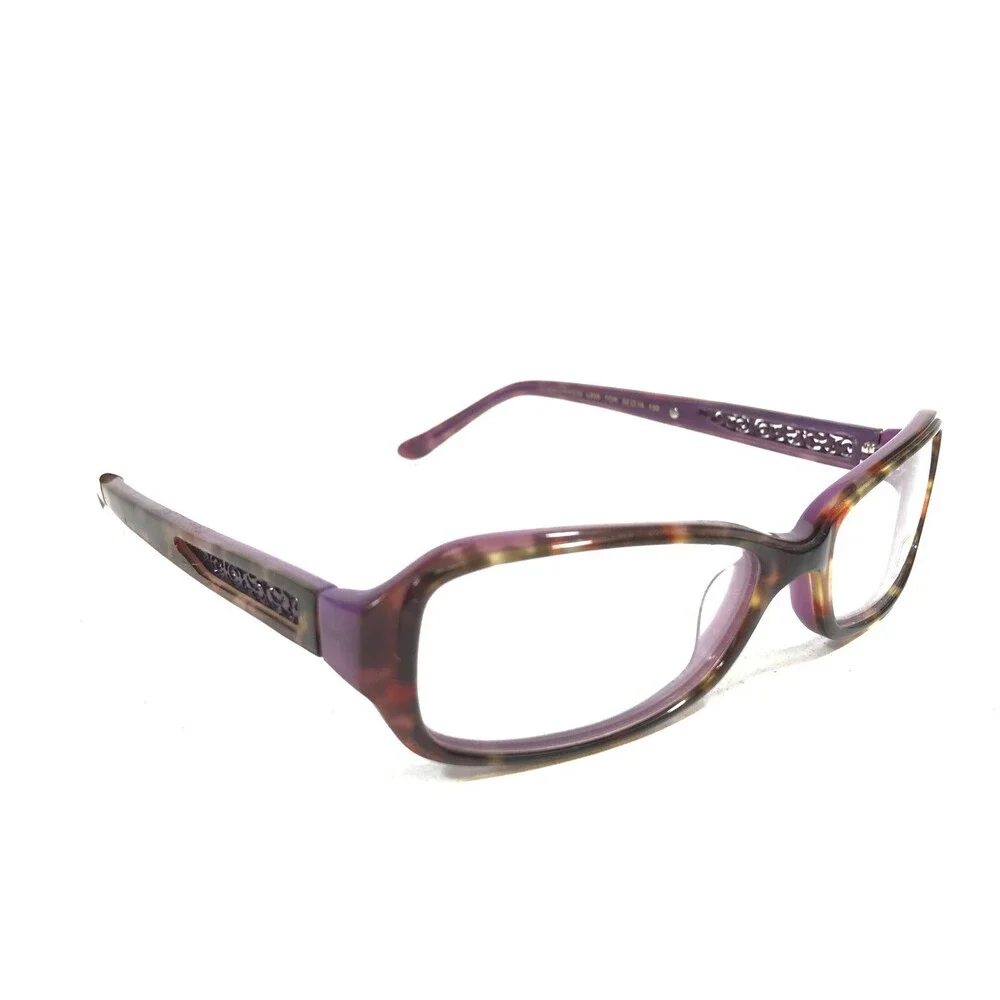 Lulu Guinness L835 TOR Eyeglasses Frames Purple Tortoise Rectangular 52-16-130